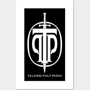 Talking Pulp Press logo - White Posters and Art